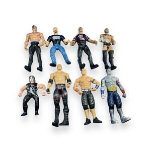 Collection of 10 Wrestling Action Figures - WWE Stars